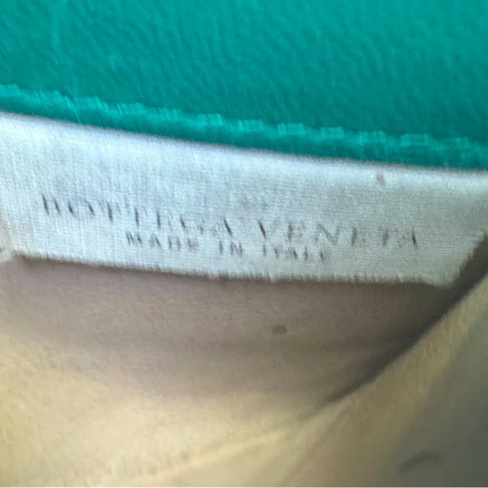Bottega Veneta Intrecciato Leather Long Wallet Teal Vintage Color Made in Italy - Picture 11 of 14